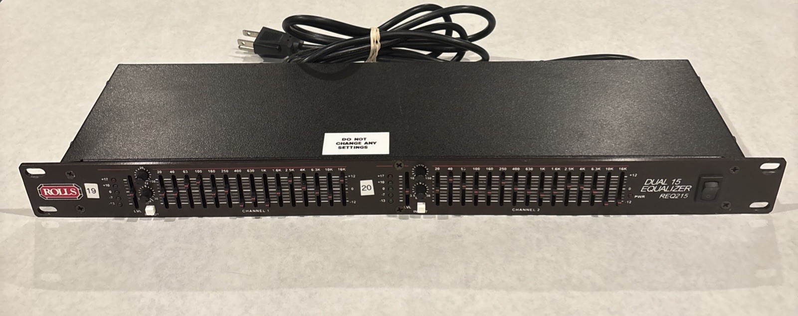 ROLLS REQ215 Dual 15 Band 1/3 Octave Graphic Equalizer With Sub-Output |#D71