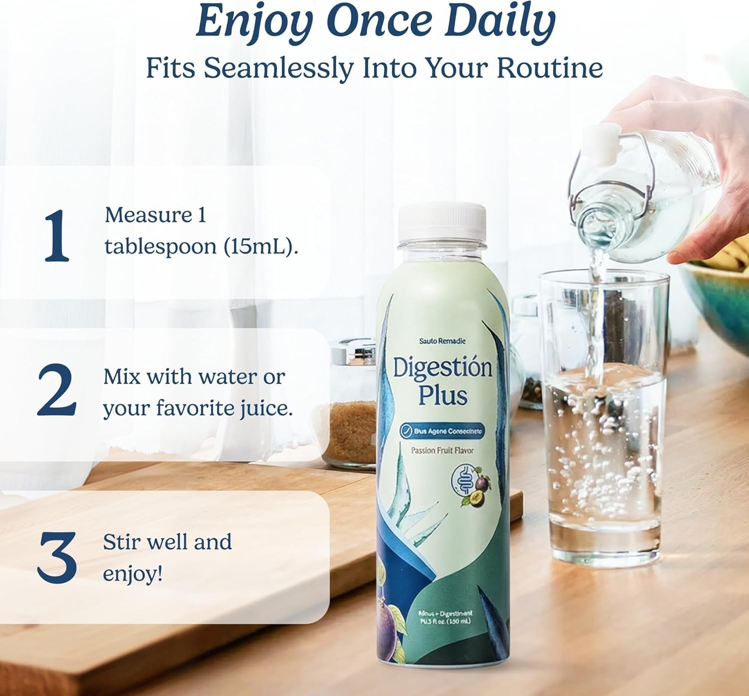 Digestion Plus, Concentrated Blue Agave Drink, 30 Servings, Passionfruit Flav...