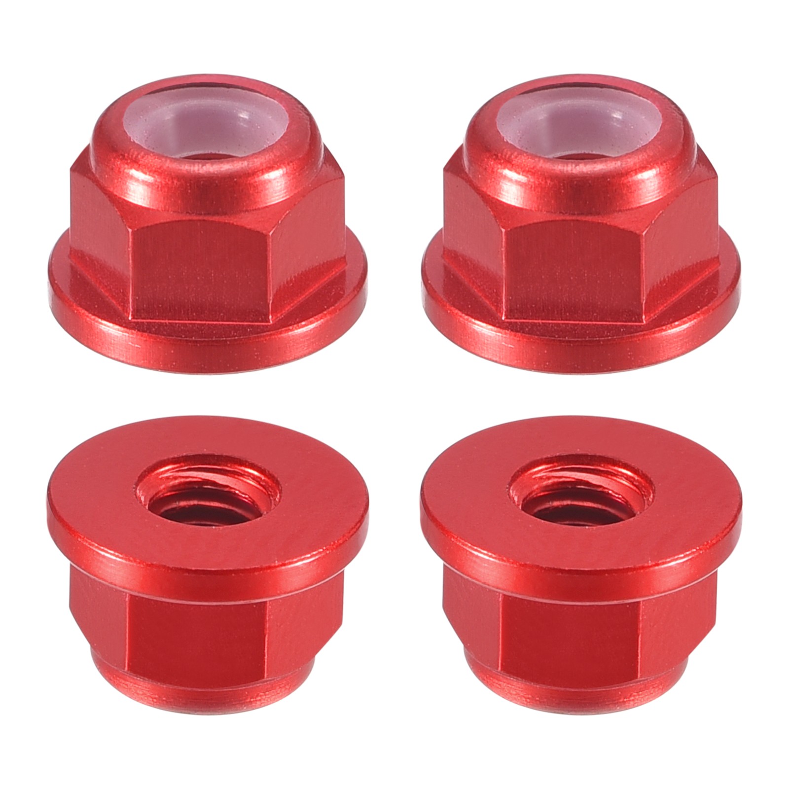 Nylon Insert Hex Lock Nuts, 4pcs - M3x0.5mm Self-Locking Nut(Claret)