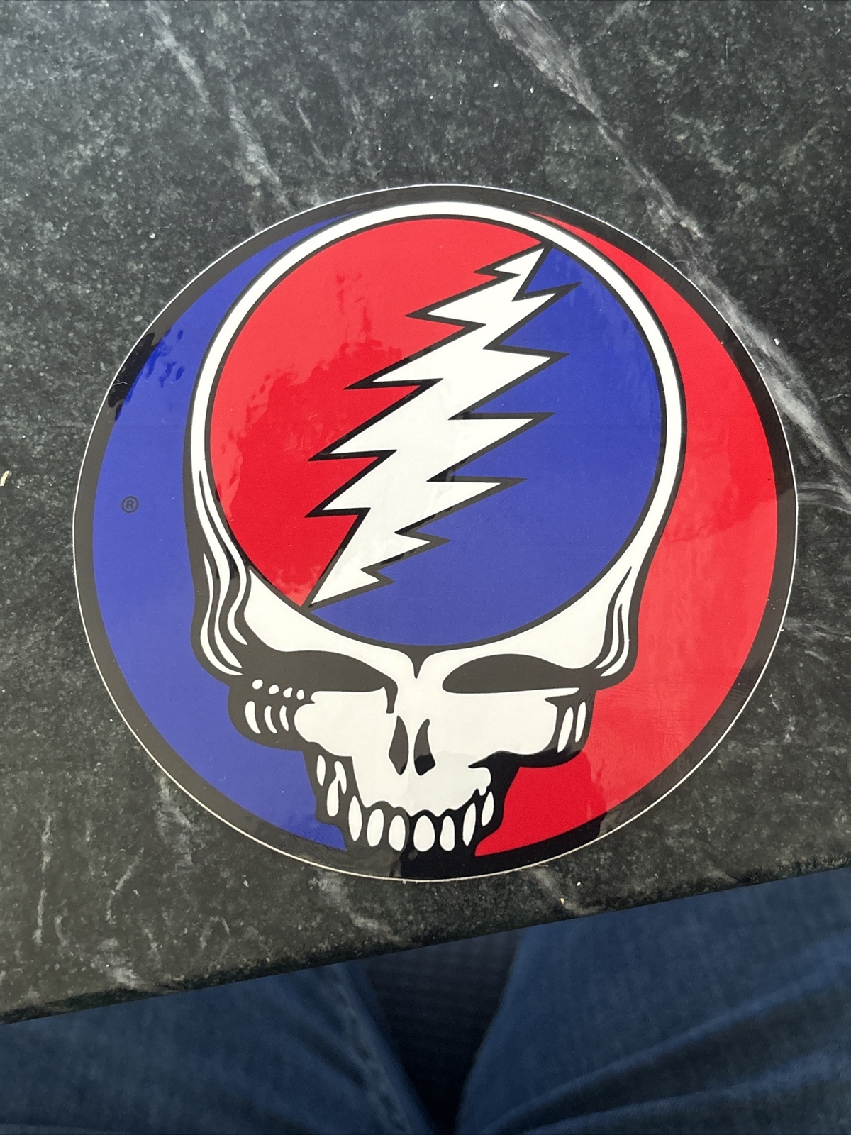 Grateful Dead vtg sticker Decal 5” Stealie Rare Steal Your Face Jerry Garcia