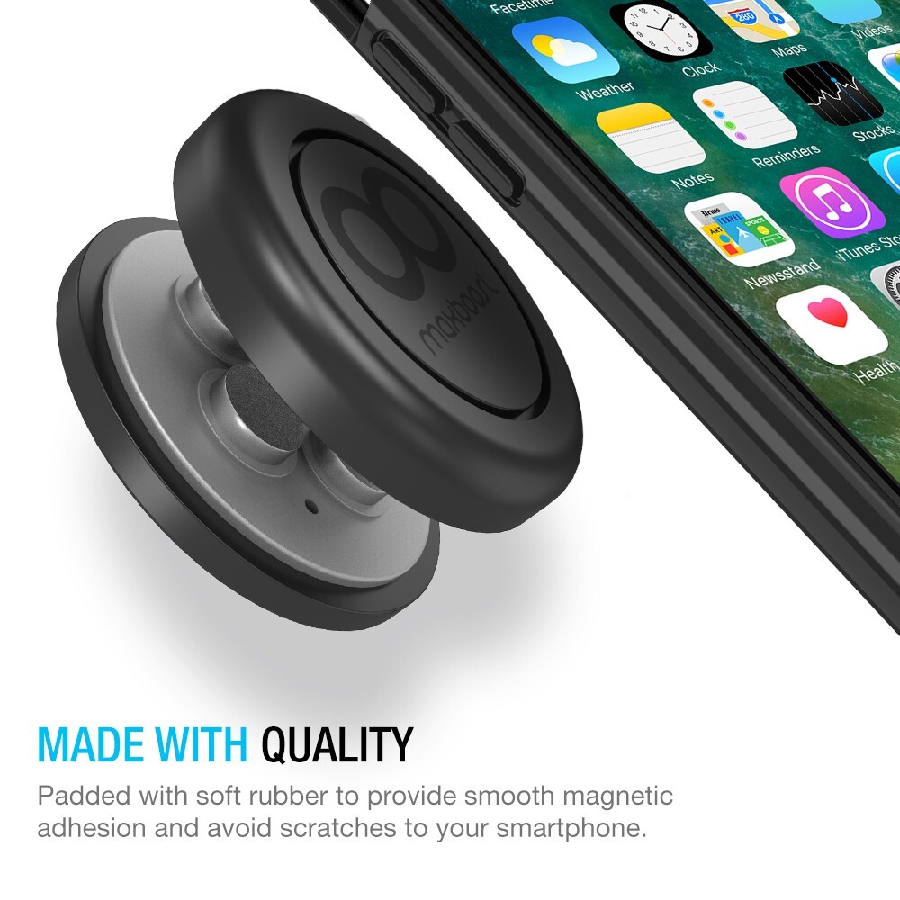 Maxboost Magnetic Phone Car Mount (3-Pack) Flat Stick-on Dashboard Holder