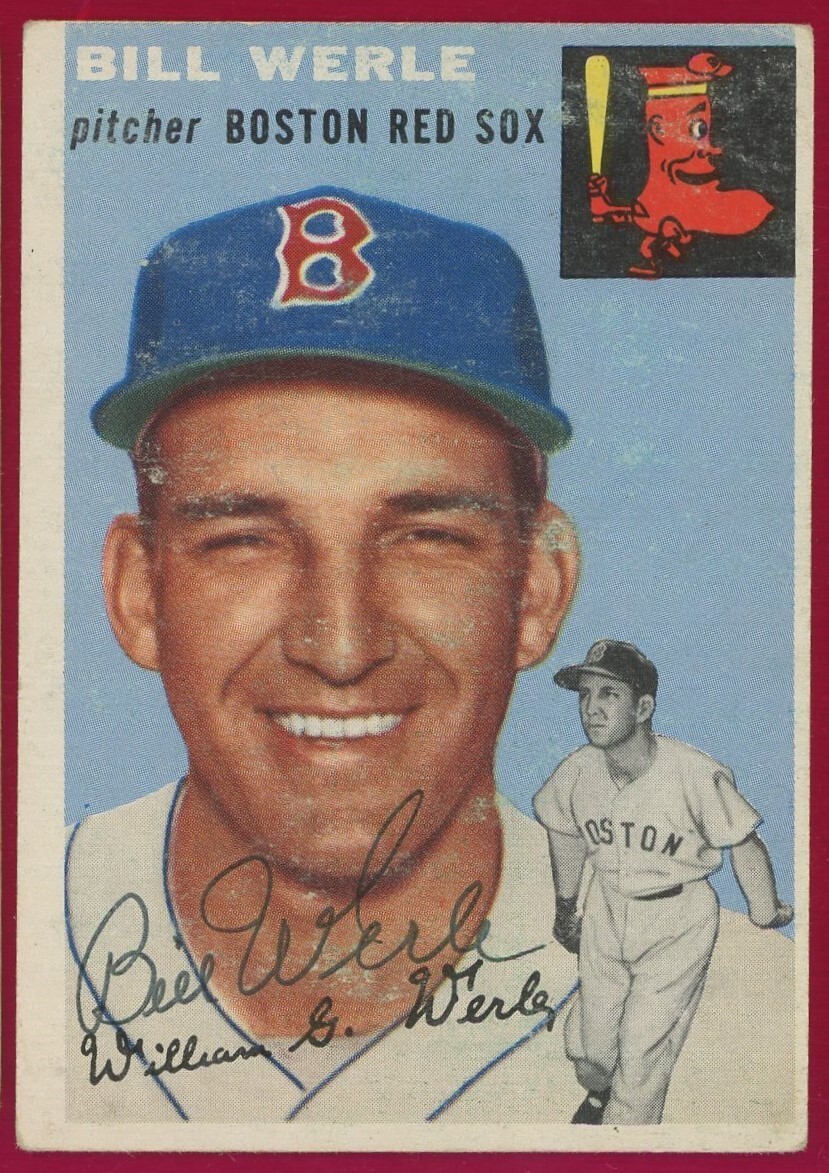 Bill Werle 1954 Topps #144 SIGNED w bold auto - very nice!