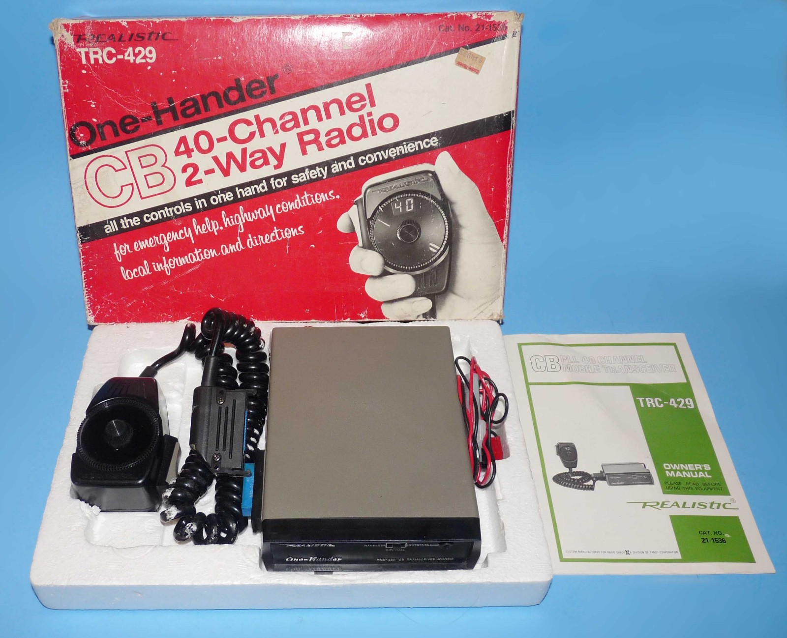 Realistic TRC-429 One-Hander Mobile 40 Channel CB Radio 21-1536