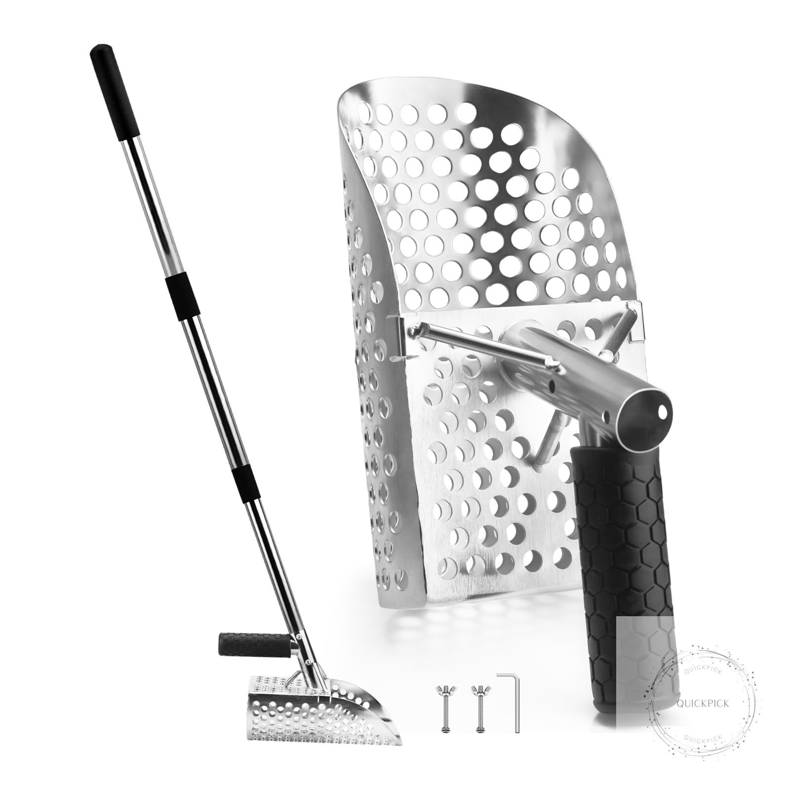 Sand Scoop for Metal Detecting, Stainless Steel Metal Detector Scoop, Metal