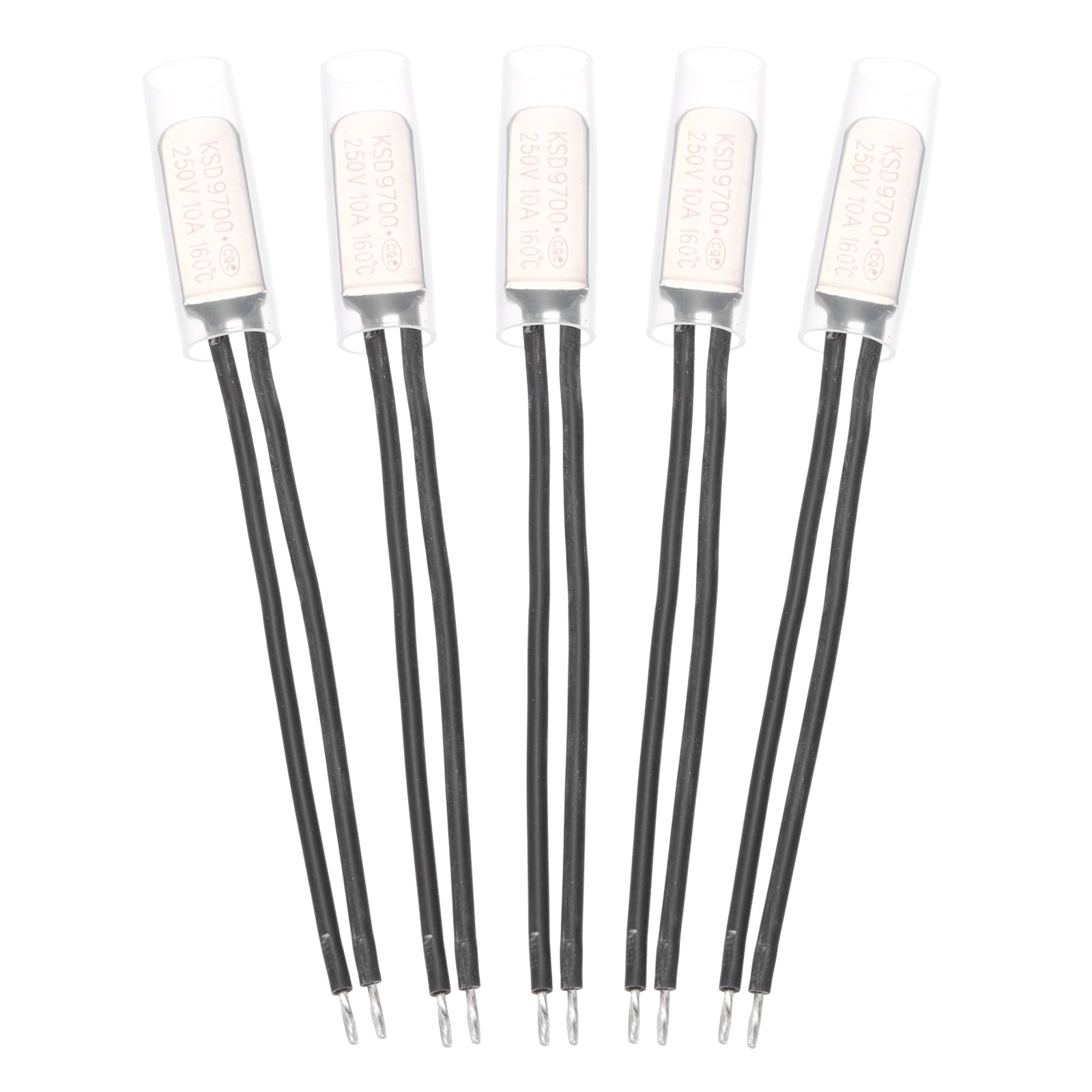 5 x KSD9700 Thermostat 160°C NC Temperature Switch Thermal Protector 10A 250V
