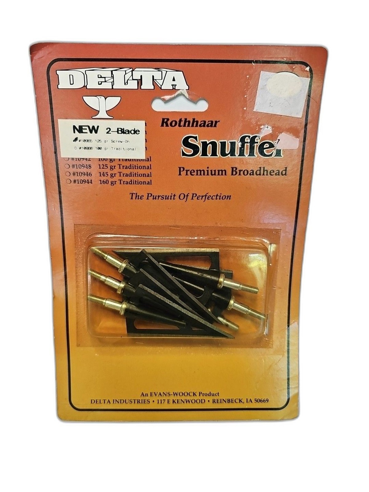 RARE Delta #10965 125GR. 5pcs 2 Blade Screw-On Rothhaar Snuffer Broadhead NEW