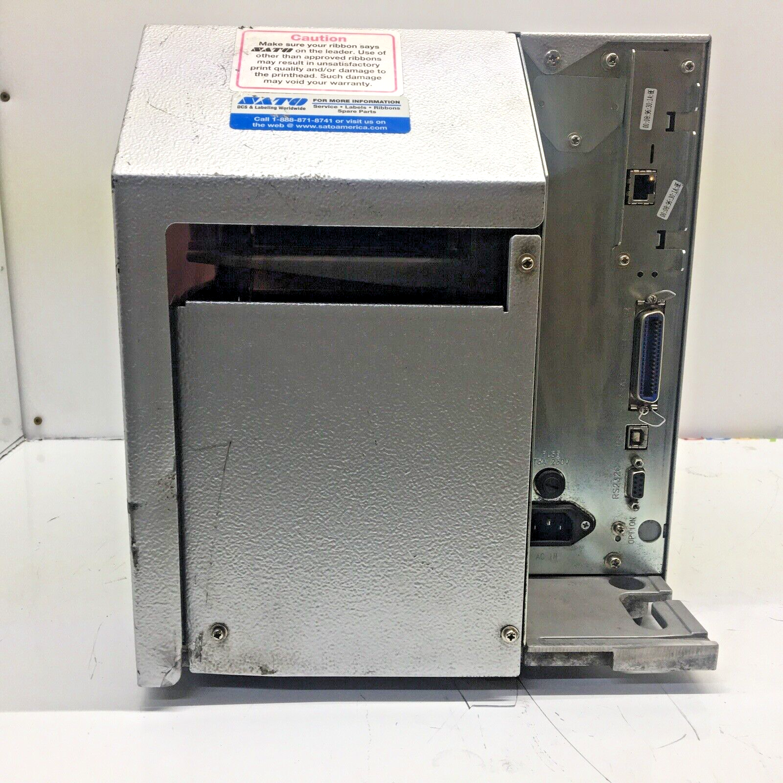 SATO GL408e BARCODE PRINTER Powers On