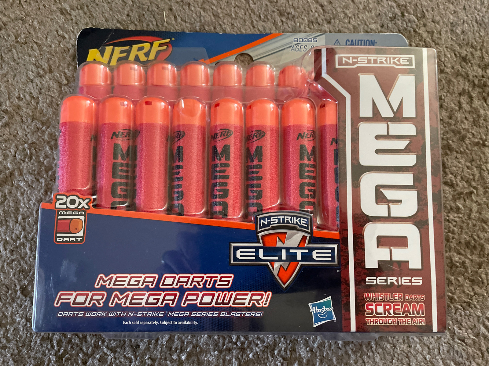 Official Nerf N-STRIKE MEGA DARTS MEGA POWER 20 PACK  BRAND NEW SEALED