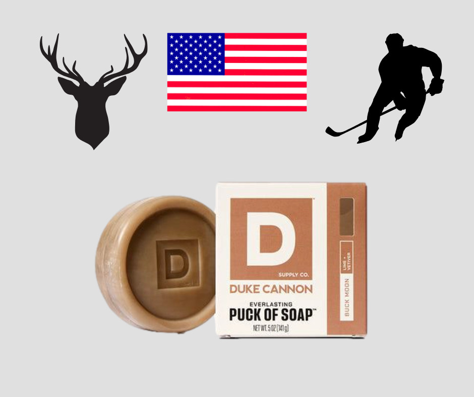 Duke Cannon Buck Moon Everlasting Puck of Soap 5oz Benefit Vets Vetiver Lime Men