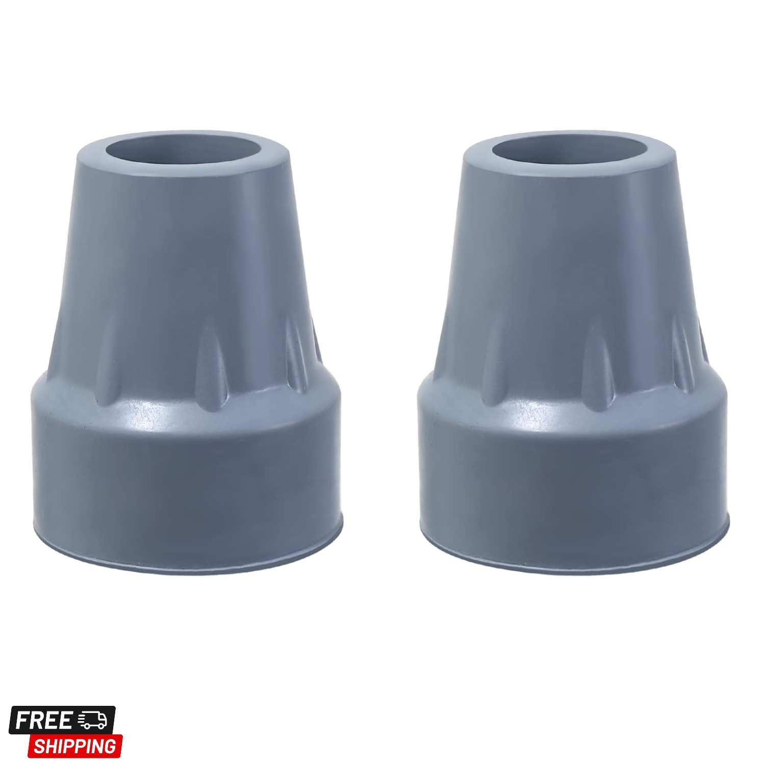 Effortless Installation: 7/8 Inch Gray Rubber Cane Tips – 2 Pack for Every Cane