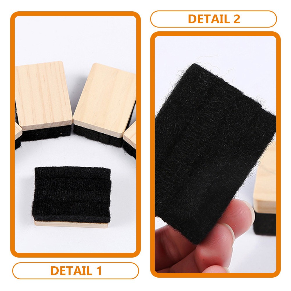 3 Pcs Chalkboard Eraser Black Whiteboard Dry Erasers for Blackboard