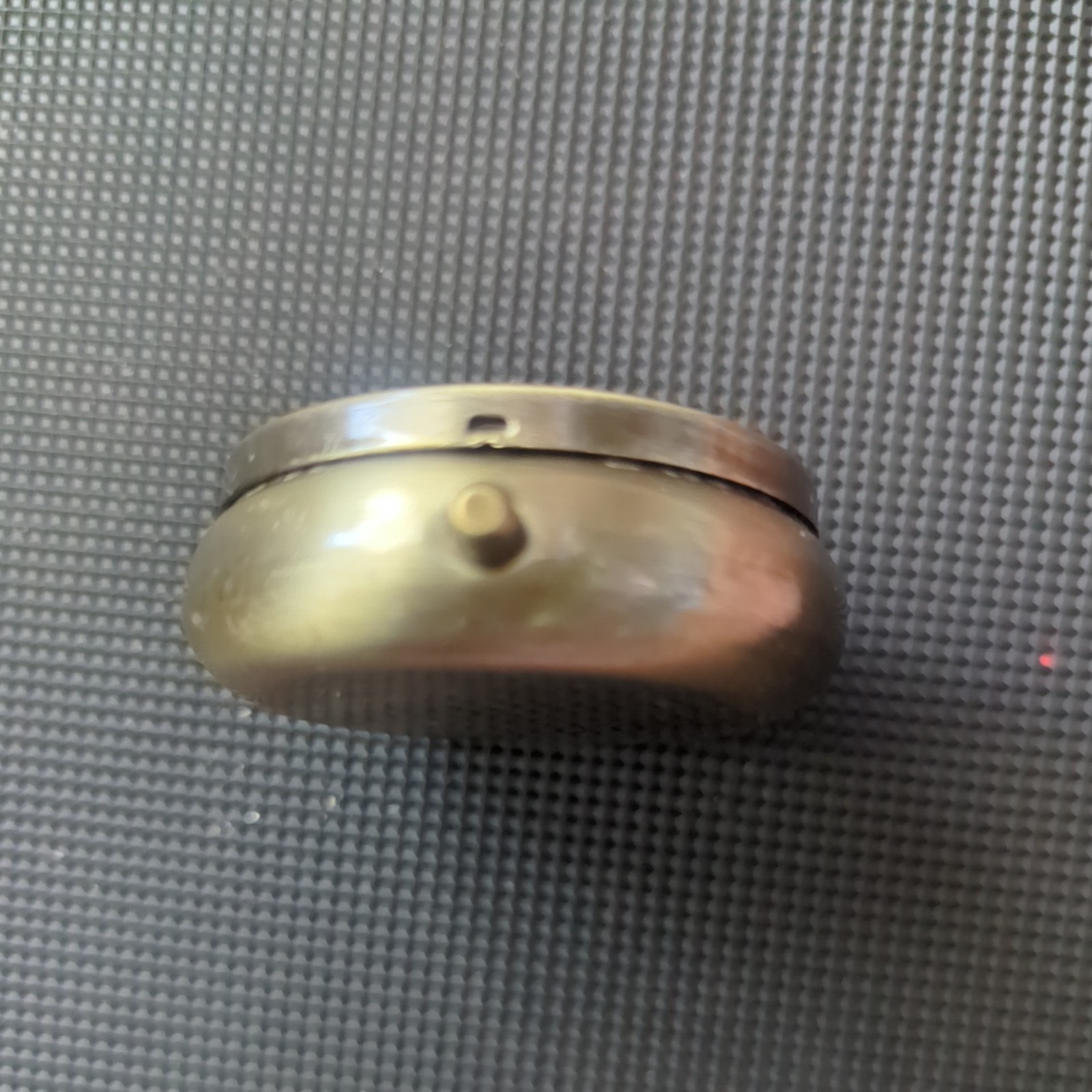 Small Trinket Box, brass, flowers, used, old