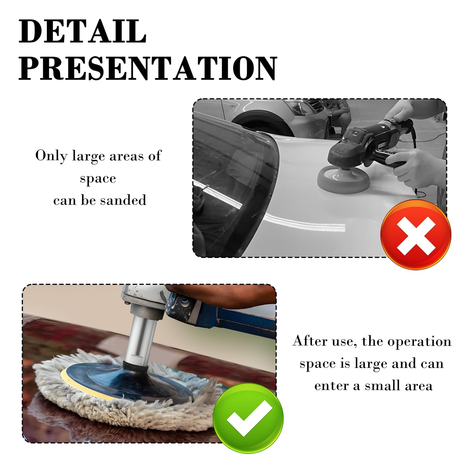 5/8"-11 Thread Angle Grinder Extension Shaft for Car Polisher,Universal Angle...