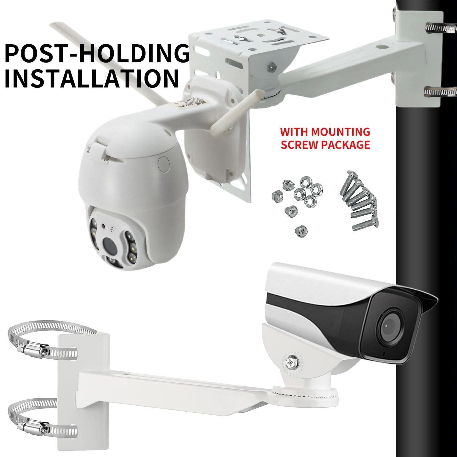 L-Shape Dome Camera Bracket, Wall Ceiling Mount for Security Dome Cameras, Wa...