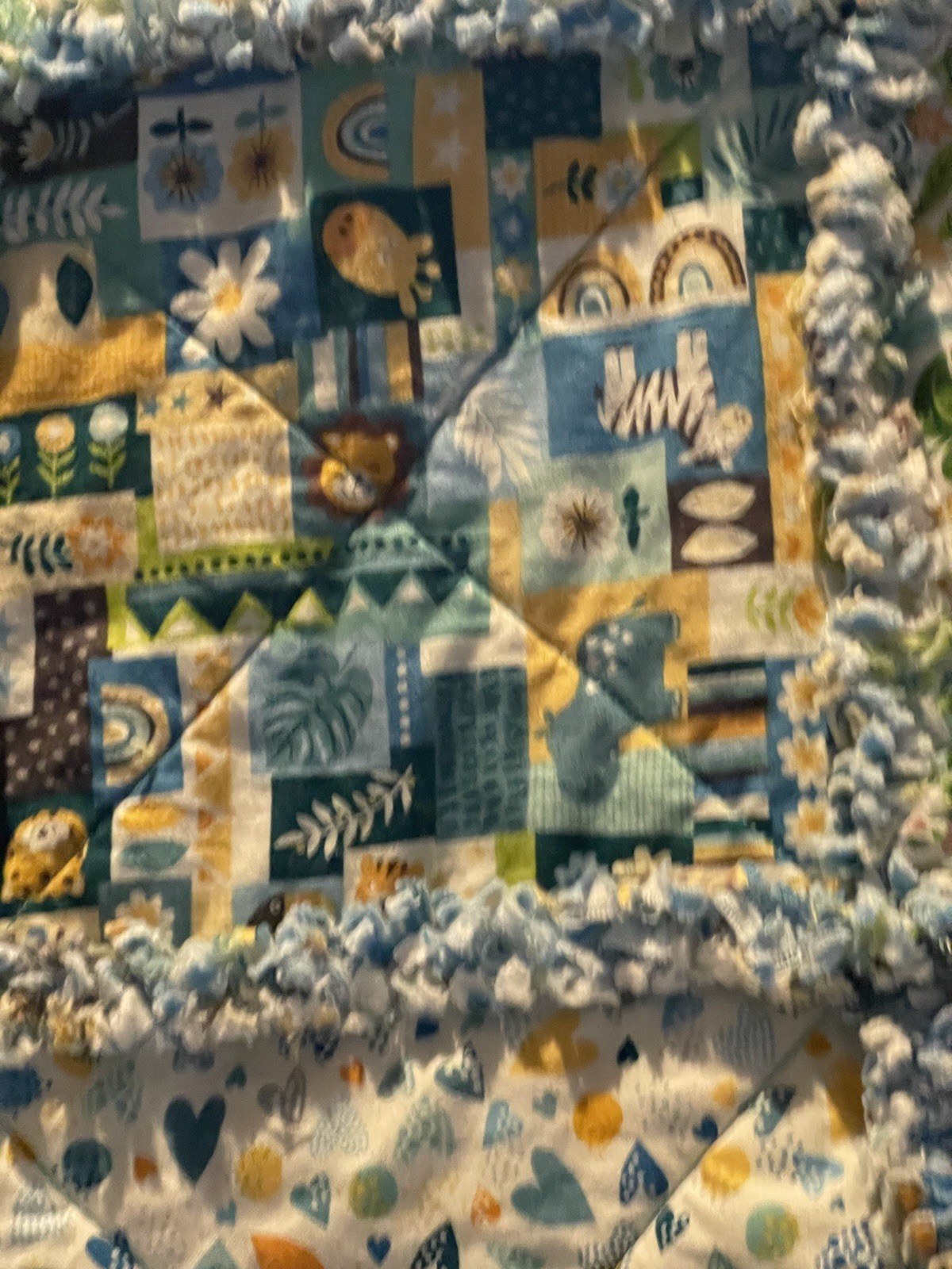 Fun in The Jungle Rag Quilt