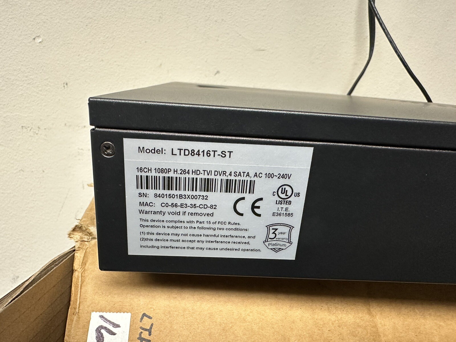 LTS LTD8416T-ST 16 Channel 1.5U HD-TVI Digital Video Recorder