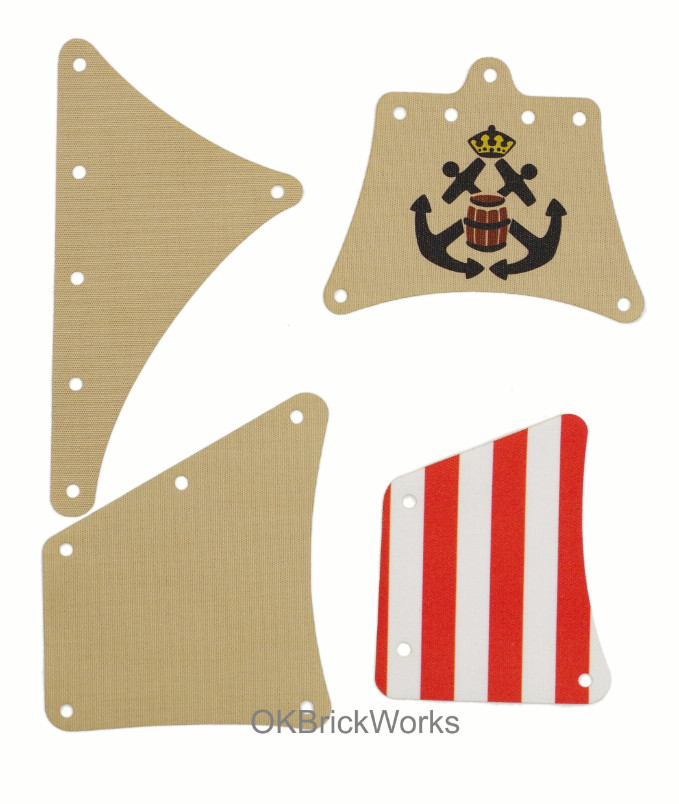 Custom Replacement Laser Cut Cloth Sails for 6277 Imperial Trading Post