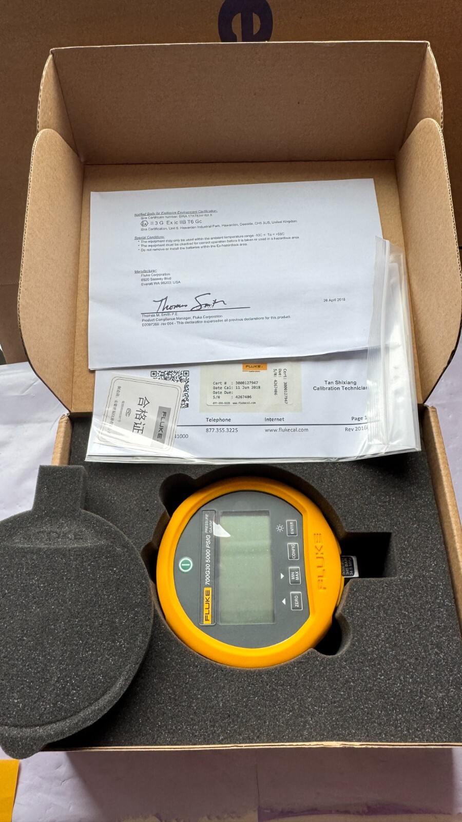 FLUKE 700G30 Digital Test Calibration Pressure Gauge