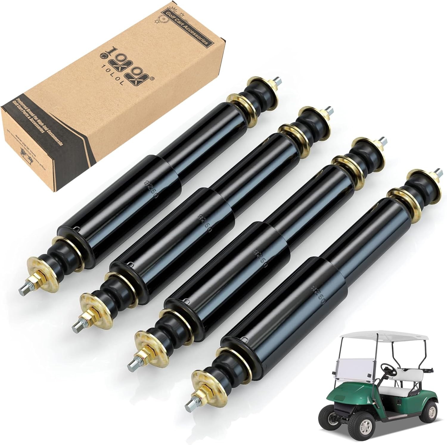 10L0L Golf Cart Shocks for EZGO TXT Front and Rear Shocks Absorbers 1994-Up Gas