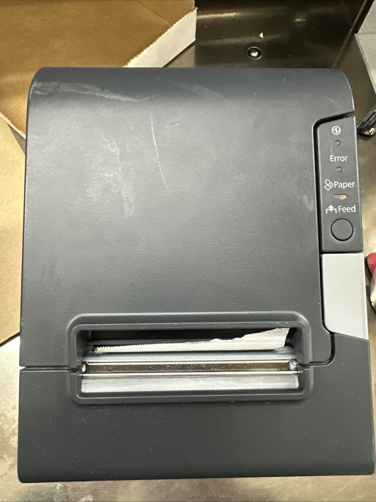 2x Epson M244A TM-T88V Gray USB Thermal POS Receipt Printer Untested No Cable