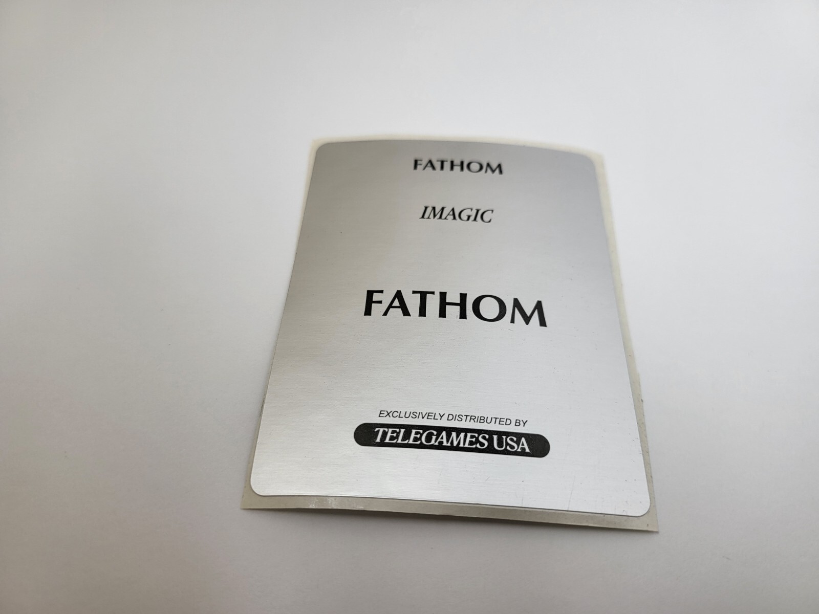 BRAND NEW RARE FATHOM TELEGAMES COLECOVISION CARTRIDGE LABEL ONLY NEVER USED