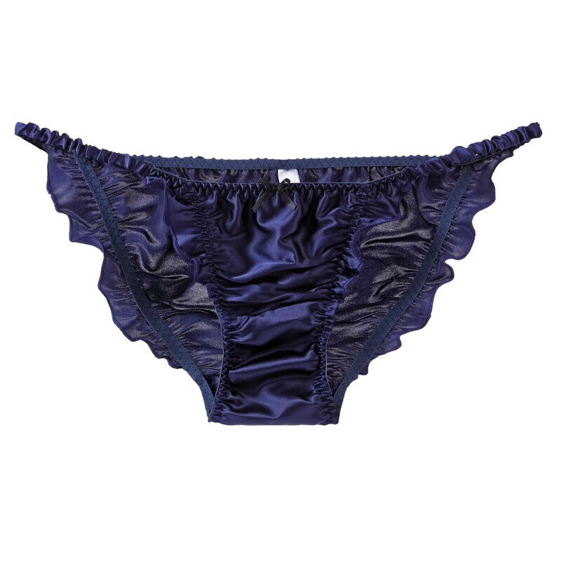 Womens Silk High Cut French Underwear Knickers Panties M L XL XXL