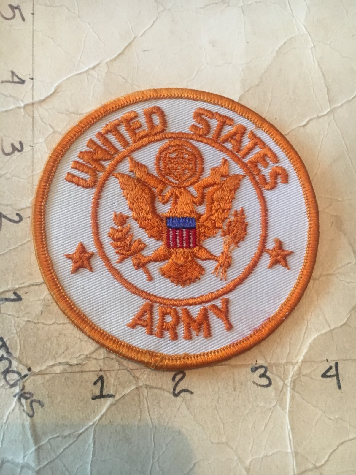 US Army round white m/e patch 9/15/25