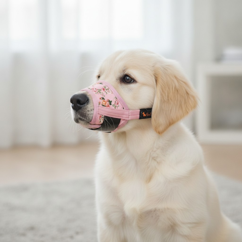 Humane Design Soft Dog Muzzle - Air Mesh Breathable & Adjustable for Small Dogs