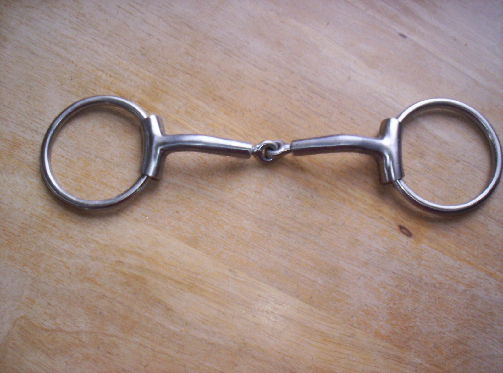 Used Brushed Stainless Loose Ring Snaffle Bit Rotating No Pinch 4 1/2" Mouth