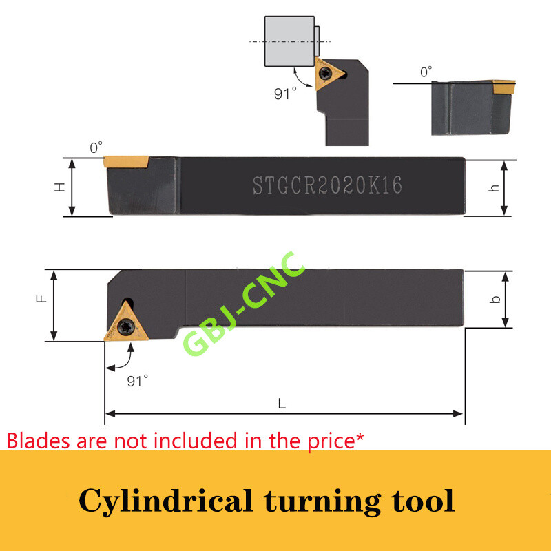 91° STGCR STGCL1212 1616 2020 H11K16 Cylindrical turning tool For TCMT(screw)