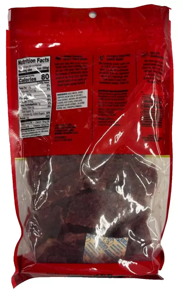 NEW FAMILY SIZE JACK LINKS BEEF JERKY JALAPENO FLAVOR MEAT SNACK 10 OZ BAG