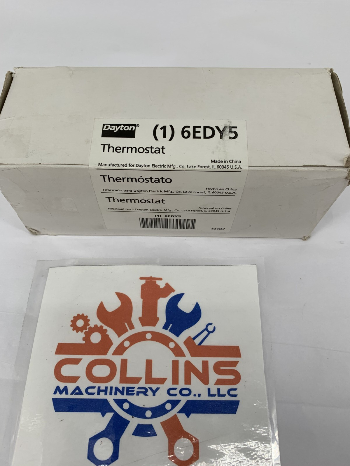 Dayton 6EDY5 Line Voltage Mechanical Thermostat Heat/Cool Plastic 30°F & 110°F
