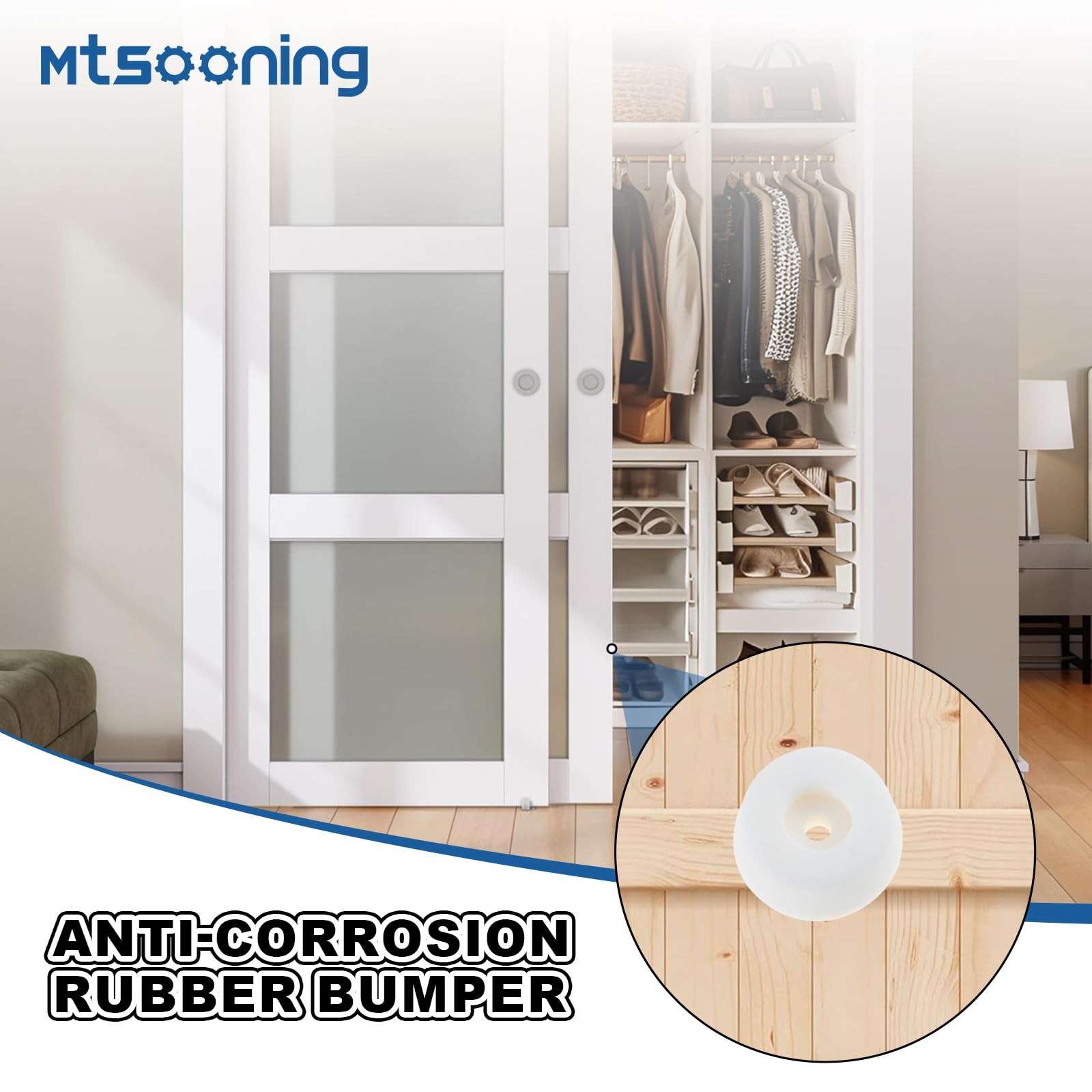 Mtsooning Pocket Door Top Hanger Rollers, 2 Pack Sliding Wheels...