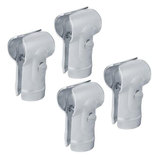 Pack 2" (1-7/8" OD) End Rail Clamp T Pipe Clamps Connector, 2 1-7/8" x 1-7/8" 4