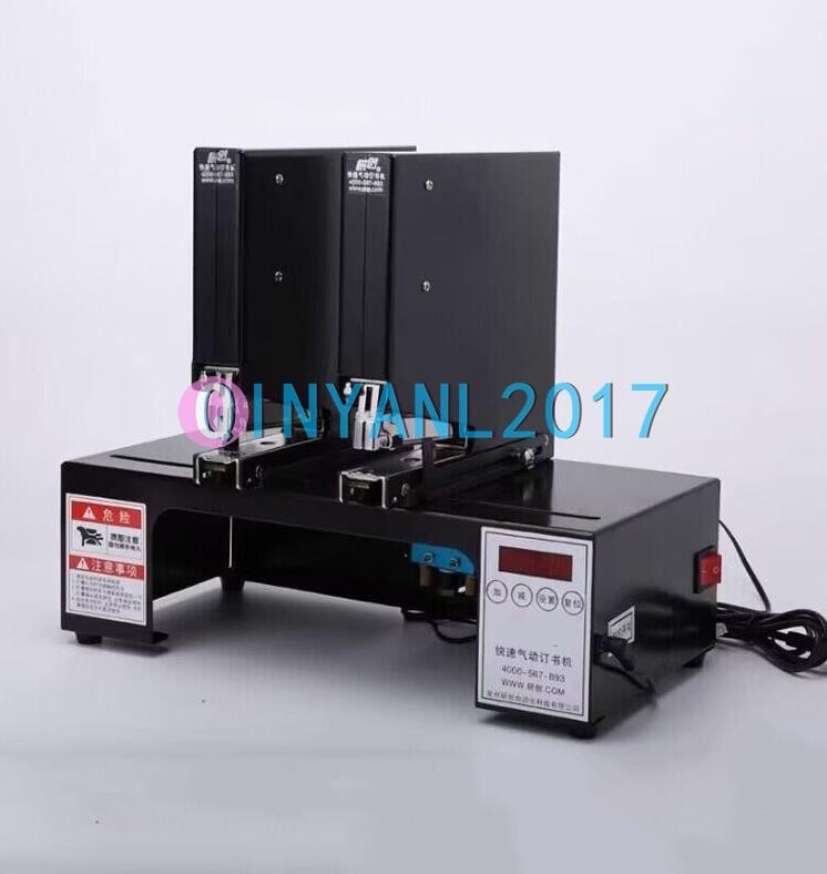 Double Head Automatic Electric Stapler Binding Machine Pneumatic Bookbinding