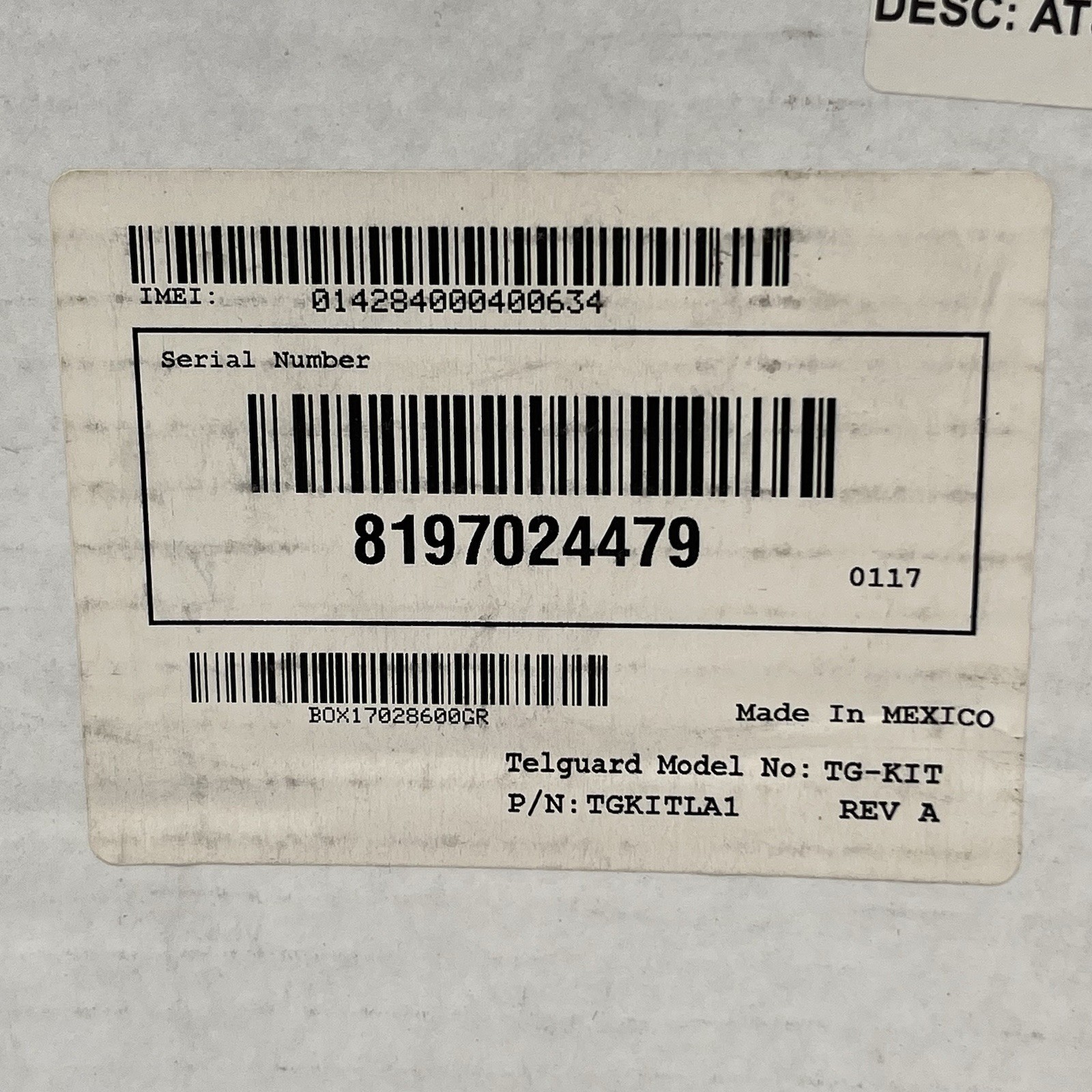 NEW!! Telguard Telular TG-KIT Kit for TG-7 Series Communicator - TGKITLA1