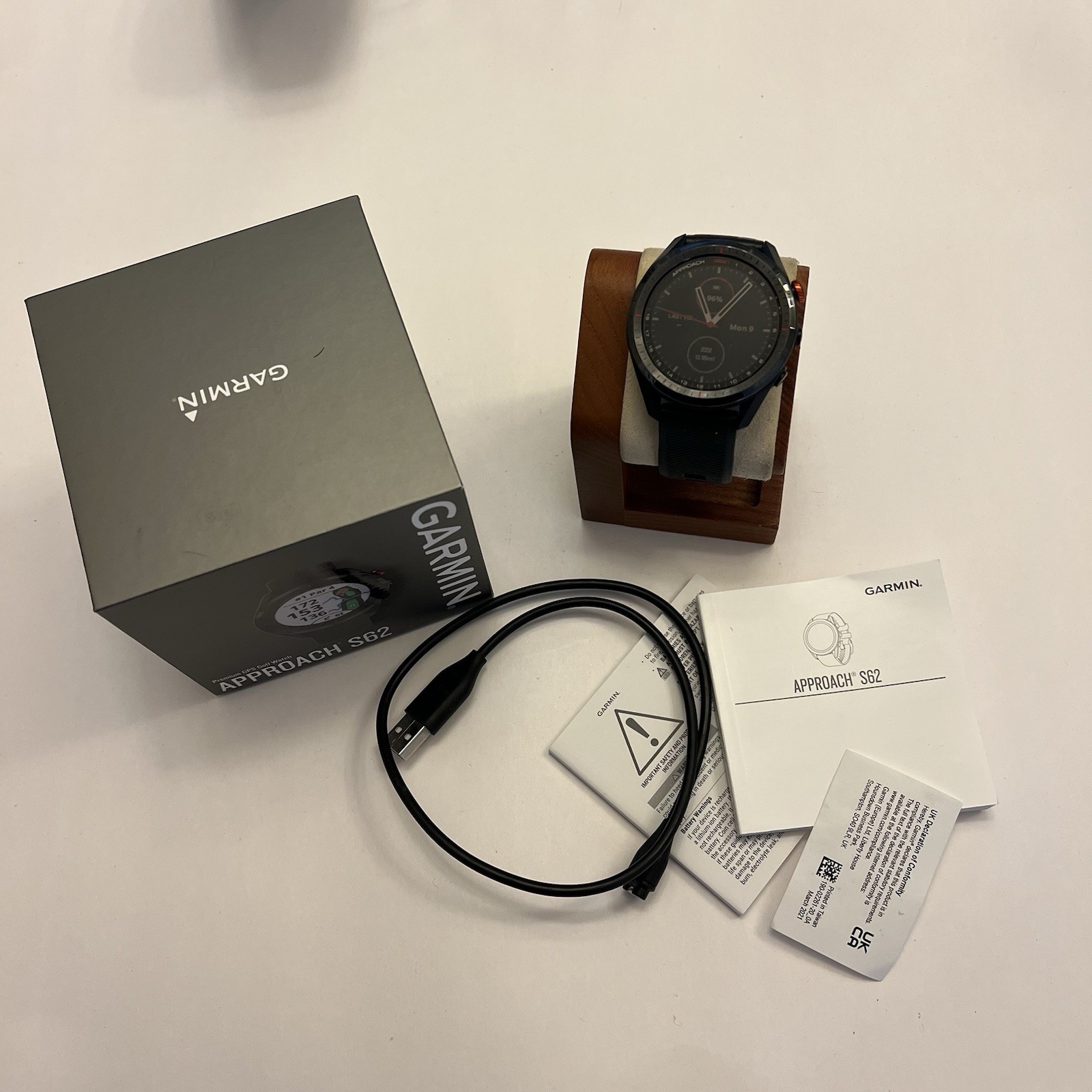 Garmin Approach S62, Tested, Full Set, Excellent, Golf GPS Watch