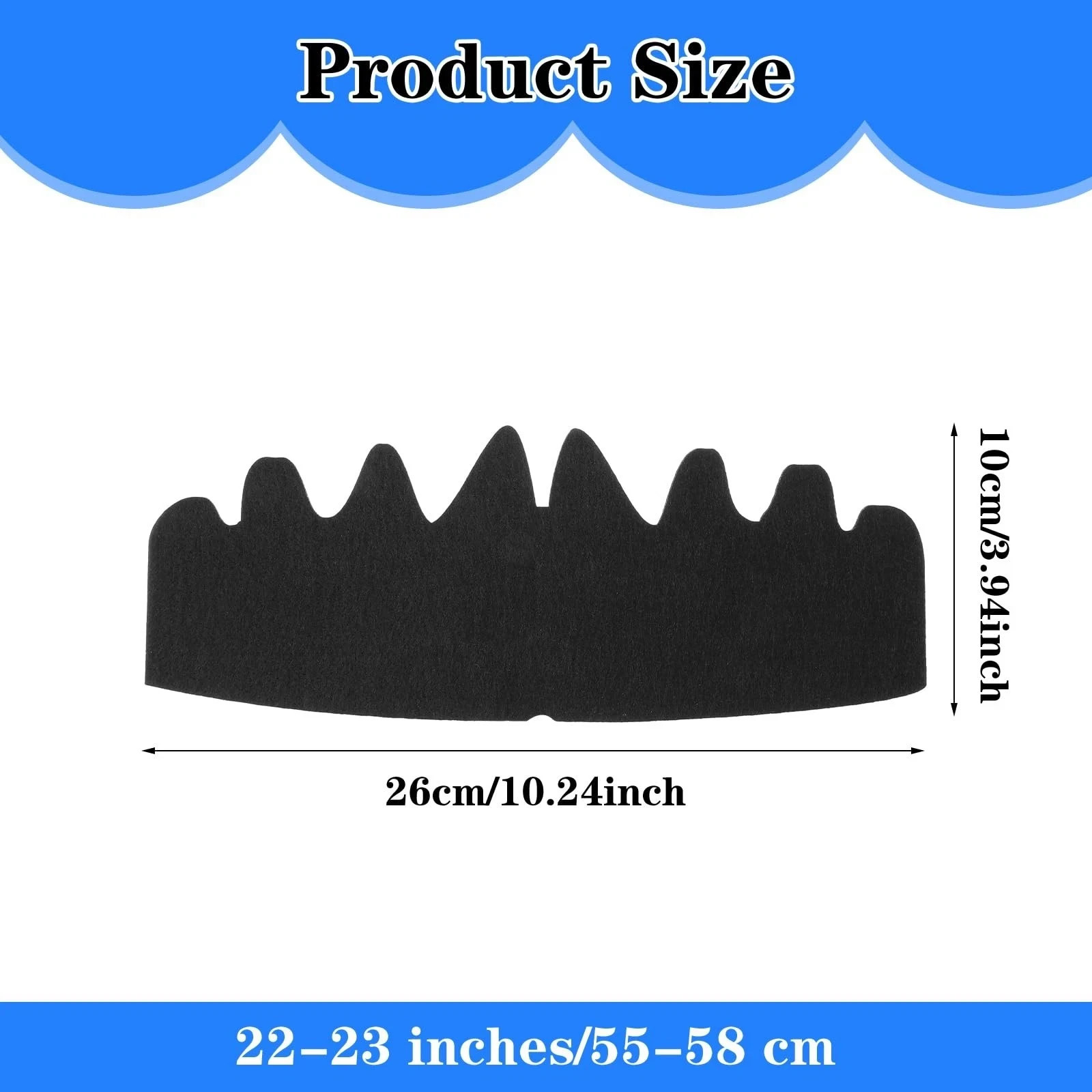 6-Piece Hat Shaper Liner Set – Washable Reusable Inserts for Baseball Caps Black