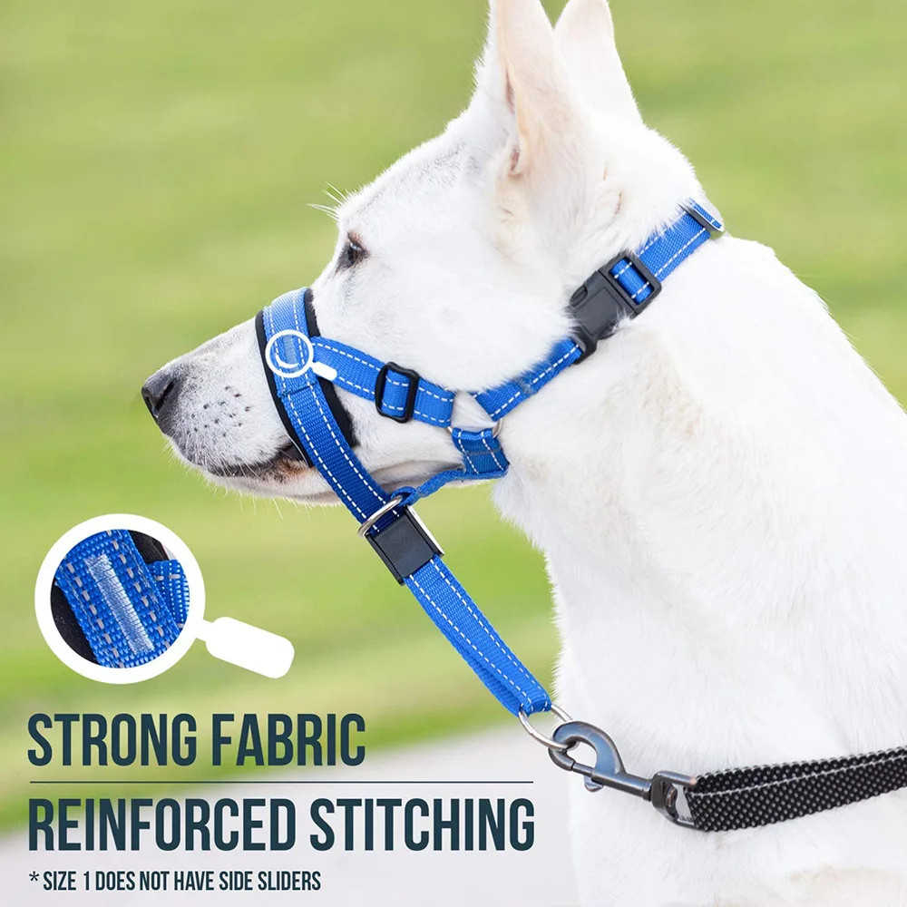Dog Mouth Muzzles Anti Bark Dog Collar Breathable Dog Training Tool Nylon Muzzle