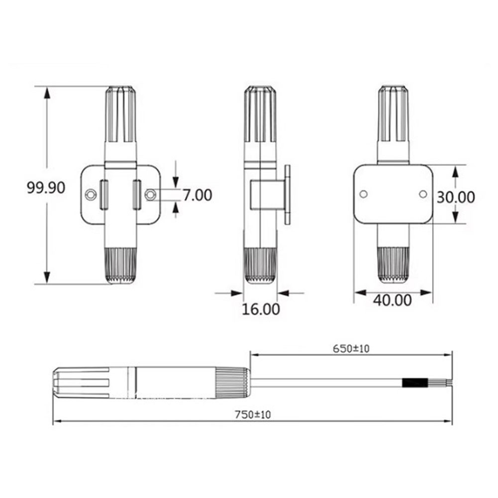 AM2315C I2C Interface Temperature and Humidity Sensor for Industrial Devices