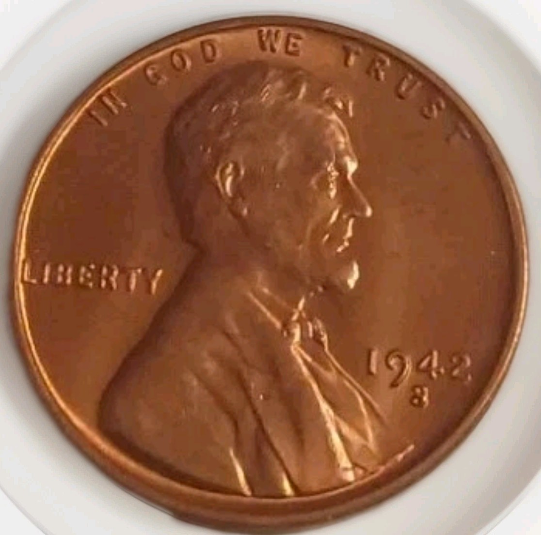 Rare Forties San Fran Minted 1942-S Lincoln Wheat Cent Penny GEM RED OBW