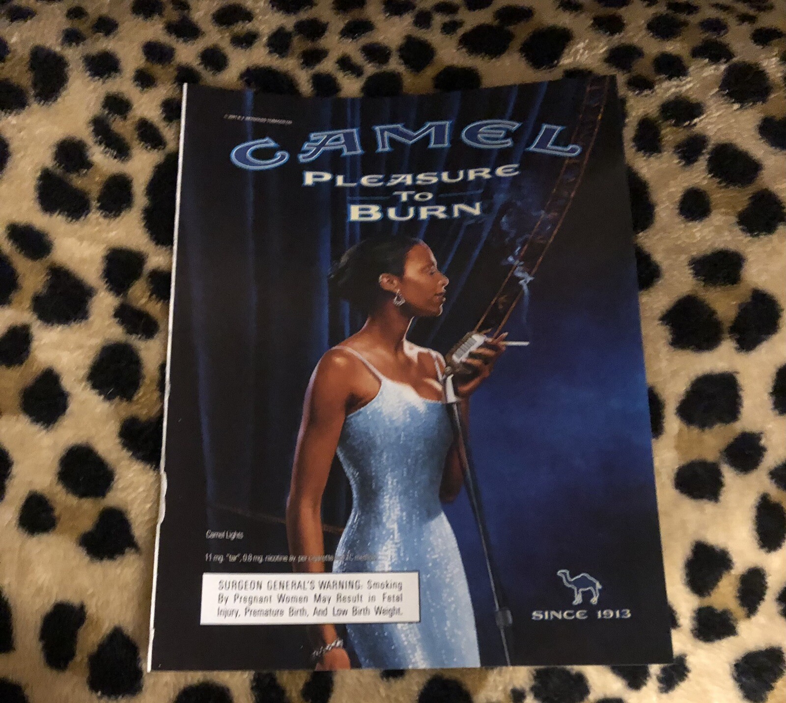 CAMEL cigarette PRINT AD Pleasure To Burn LOUNGE SINGER vintage 2001