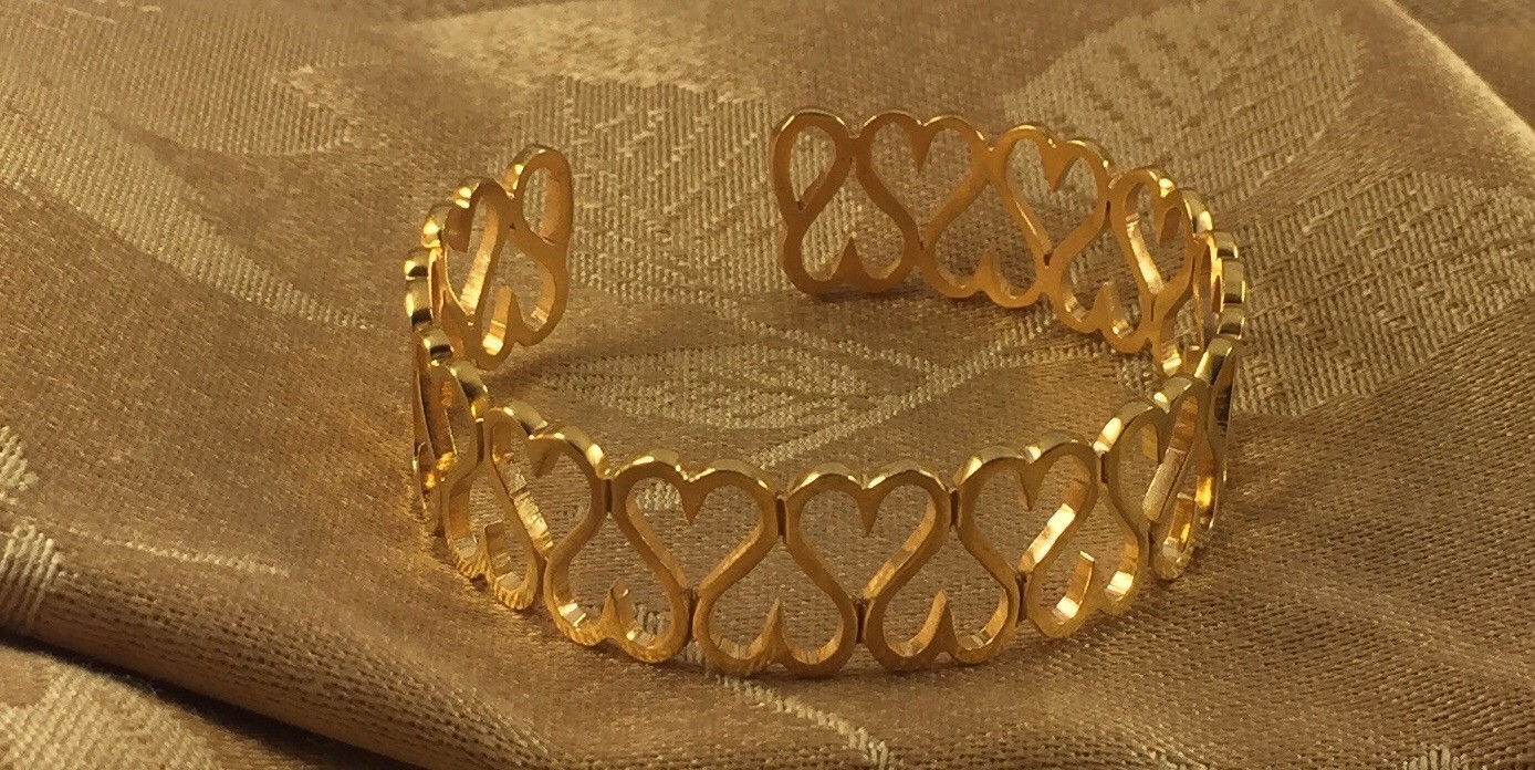 Handmade Gold Plated Brass Cuff Bracelet