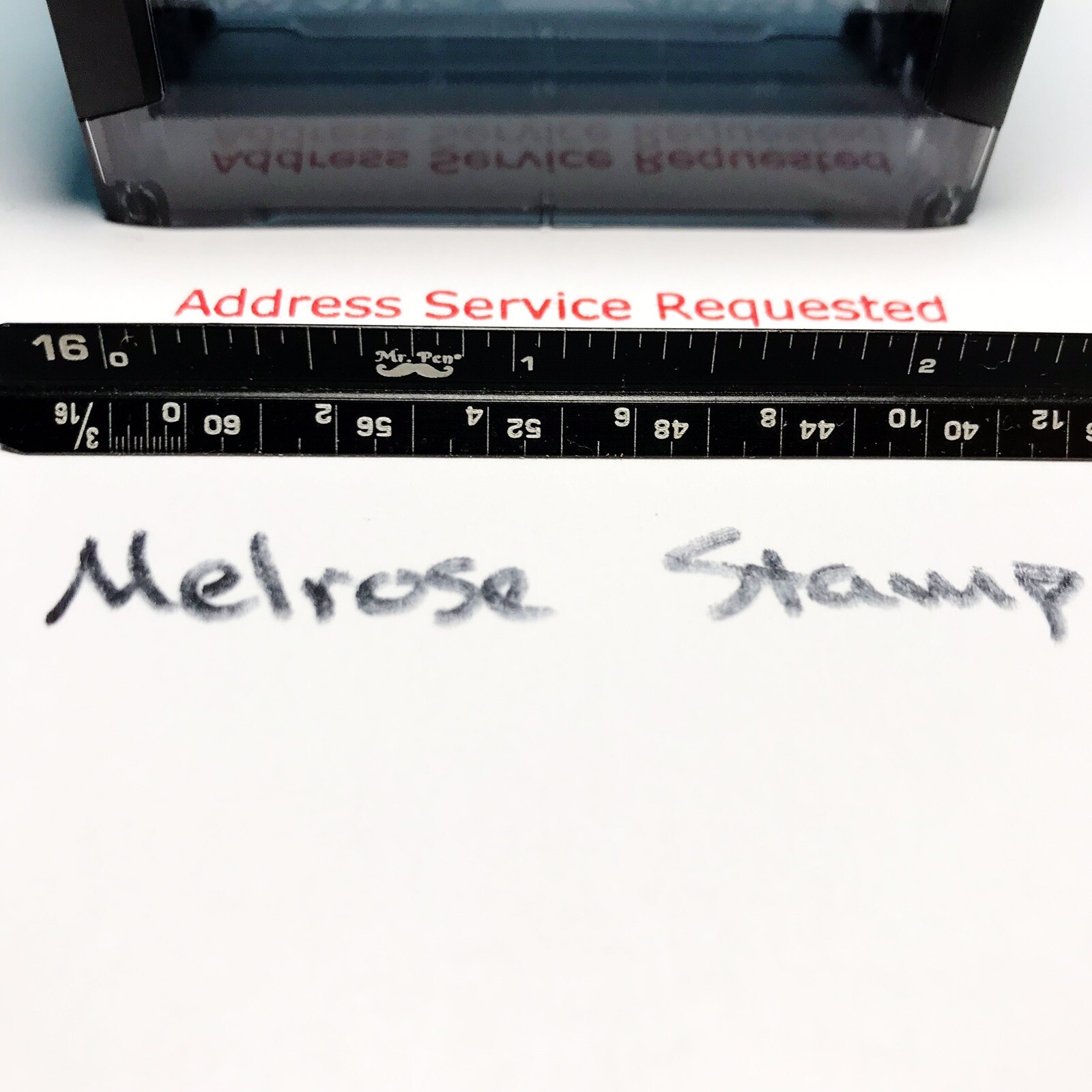 Address Service Requested Self Inking Rubber Stamp Red Ink Ideal 4913