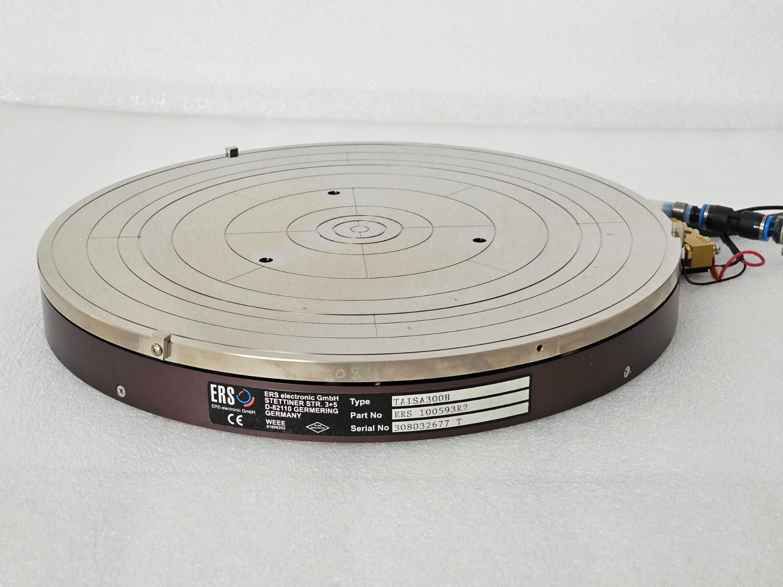 ERS electronic TA1SA300H Chuck System P/N ERS 100593R2