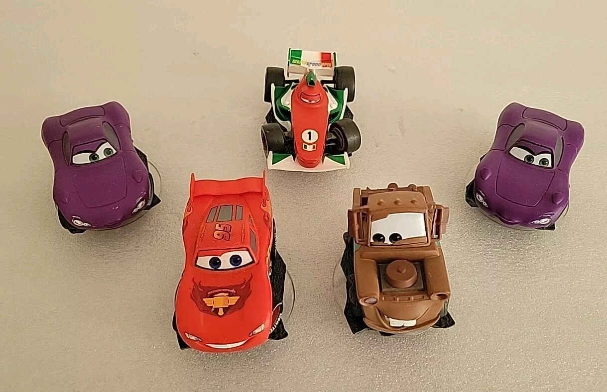 Disney Infinity Cars Figures Set of 5 Lightning McQueen, Mater, Holly, Francesco