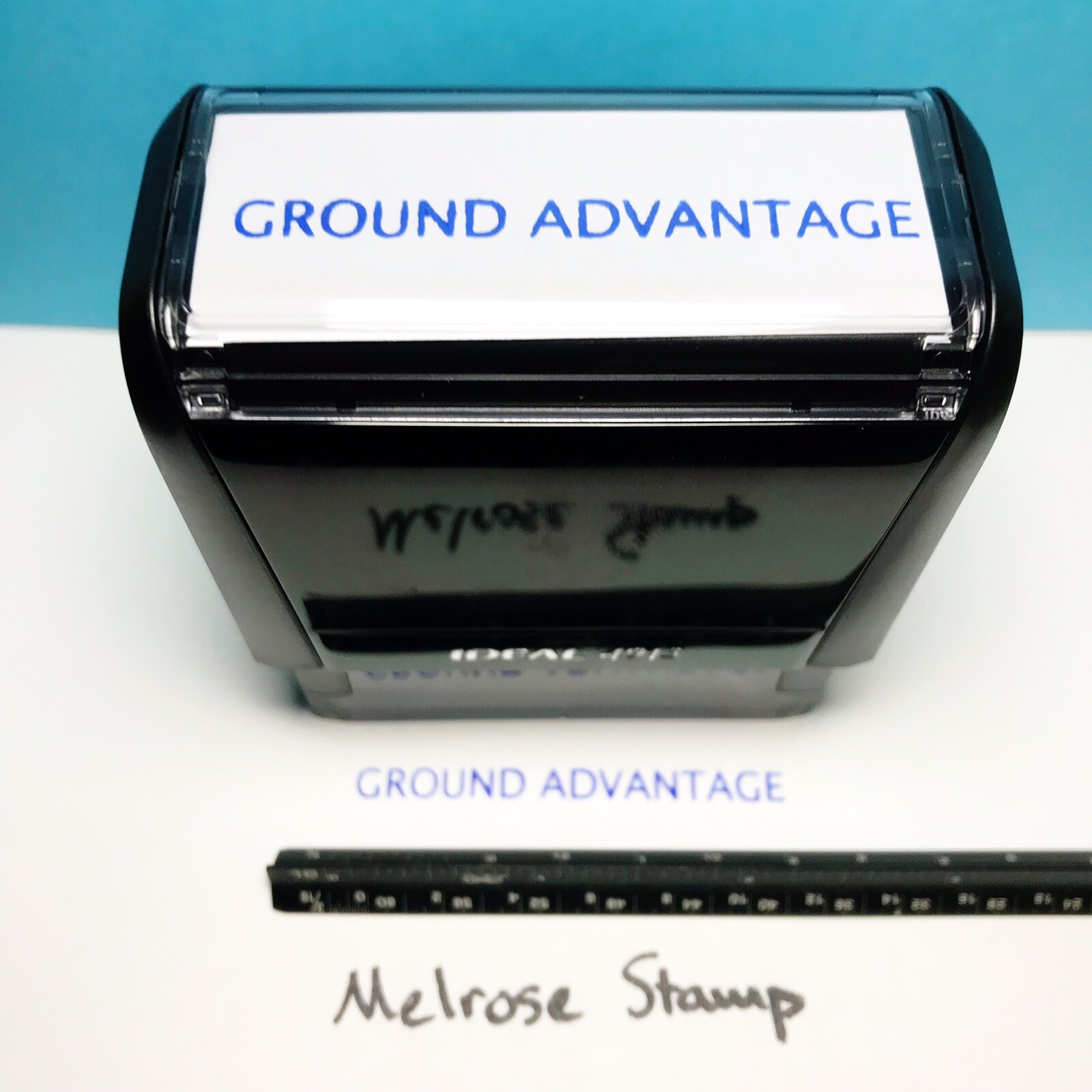 Ground Advantage Rubber Stamp Blue Ink Self Inking Ideal 4913