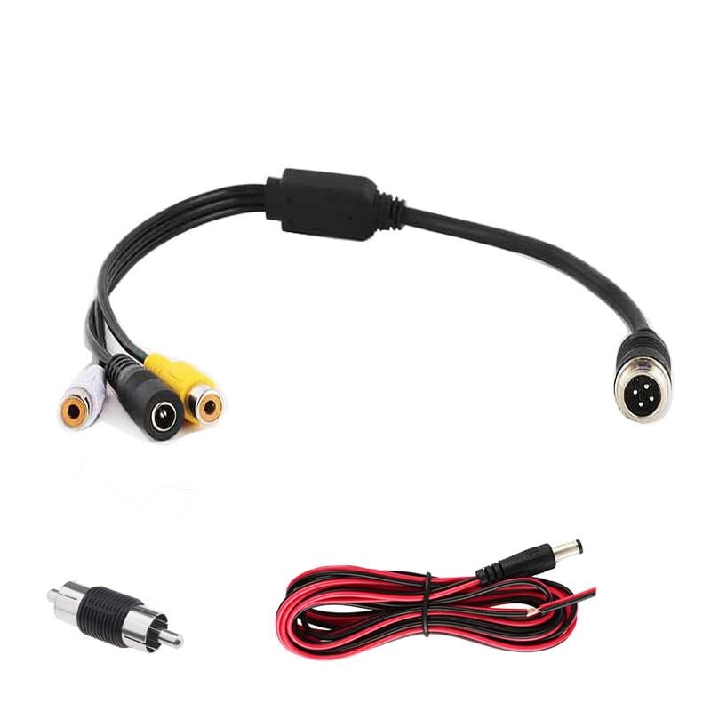 KNRAGHO 4-PIN Male to RCA Female Cable, 20.67 inch Black, PVC, 4-pin, Black
