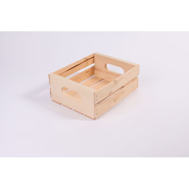 Style Selections Medium Natural Wood Stackable Bin