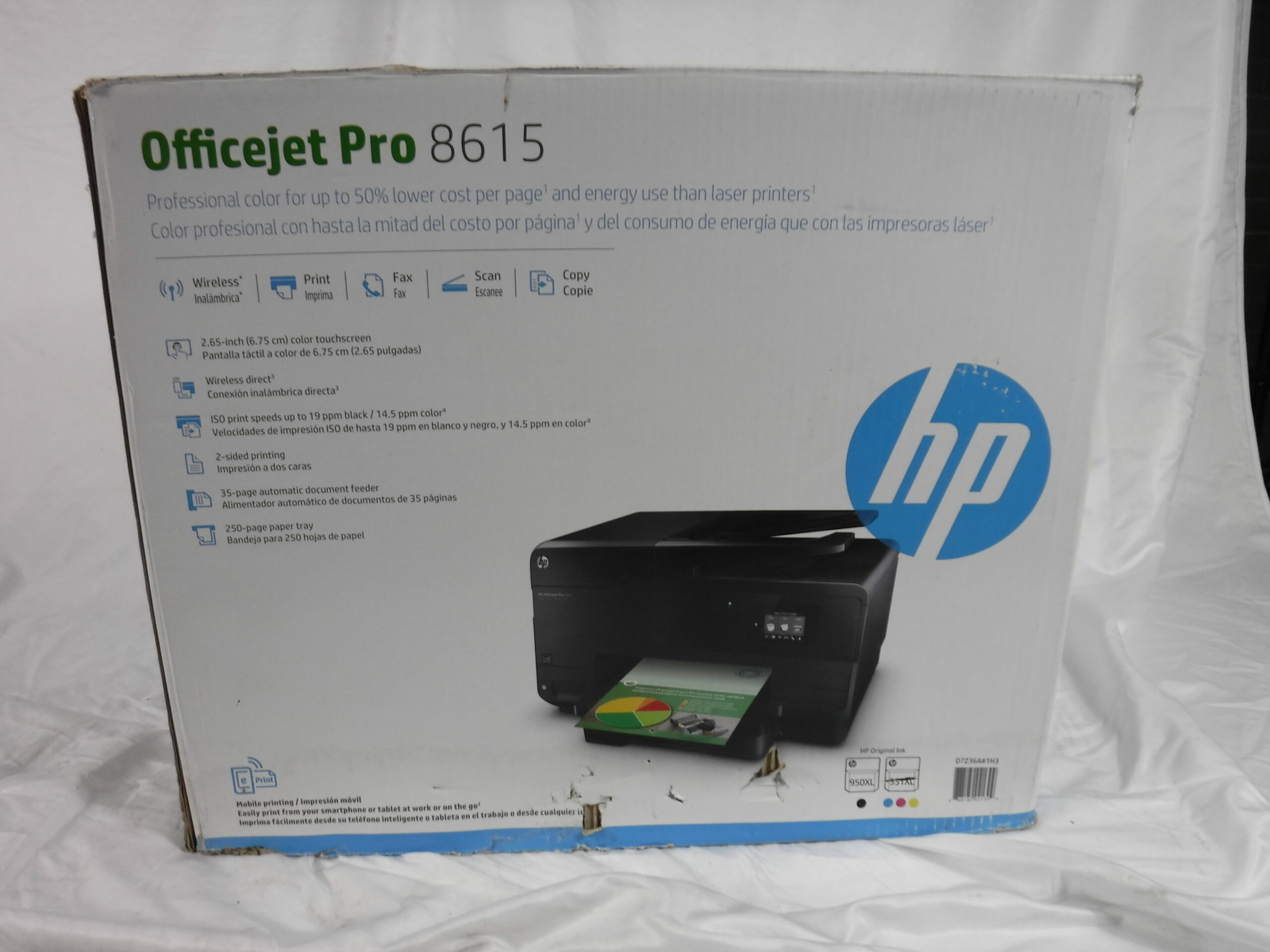 HP Officejet Pro 8615 Printer Missing Ink and Printhead